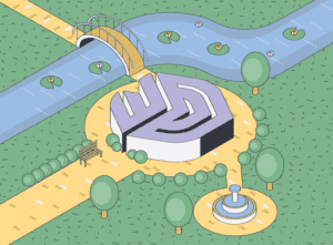 Обложка курса SketchUp для ландшафтных дизайнеров от Skillbox